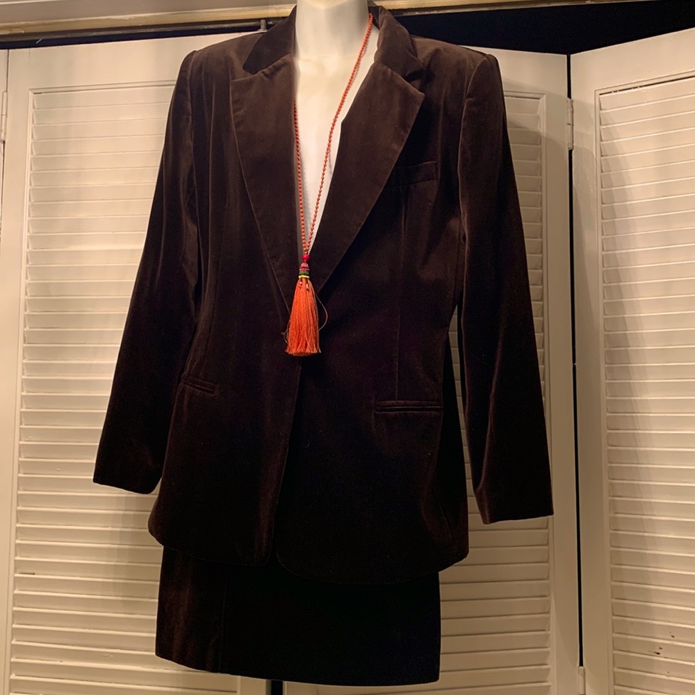 Karen Kane 2 Piece Chocolate Suit